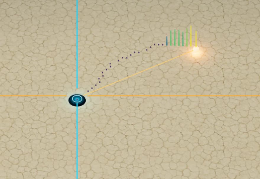 The probe leaving its anchor
